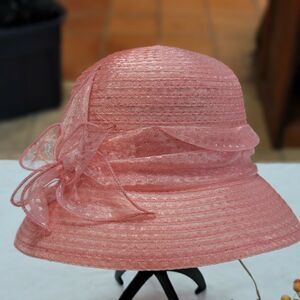 Cejon Simple Rose Bucket Hat Coral New With Tag One Size CH2100